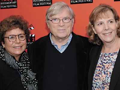 Jacqui LoFaro, founder of the festival, D.A. Pennebaker, and Chris Hegedus