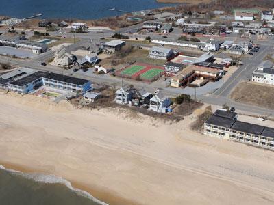 Portions of the downtown Montauk oceanfront suffered severe erosion during the winter of 2012-13.