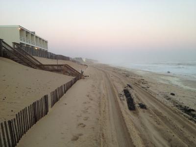 Looking east on the downtown beach