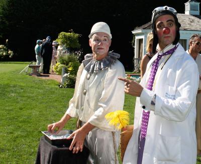 Professional clowns from the Big Apple Circus and its Clown Care program, including Kim Winslow, left, and Peter Strauss, a.k.a. Dr. Petey, also performed at a benefit for the circus last year.