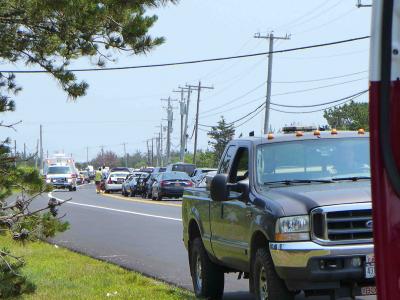 A bicyclist was seriously injured on Napeague Sunday afternoon.