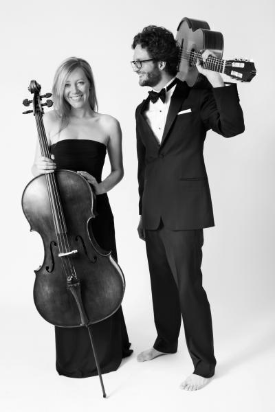 Rupert Boyd, an Australian classical guitarist, and Laura Metcalf, an American cellist, of Boyd Meets Girl