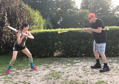 The novelist Frederic Tuten, a.k.a. the Bronx Brisket, trained the Lady Columnist for the 70th annual Artists and Writers Softball Game.