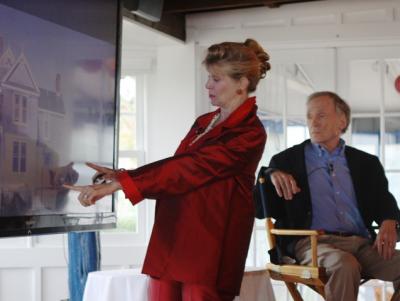 Dick Cavett, right, and his wife, Martha Rogers, at an East Hampton Ladies Village Improvement Society's Landmark Luncheon on Oct. 1 at the Devon Yacht Club.