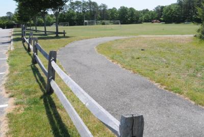 One of the two locations being considered for an emergency care facility in East Hampton Town is town-owned acreage off Stephen Hand's Path, the site of soccer fields as well as the building now housing the Child Development Center of the Hamptons.