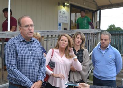 "We are looking for justice to be served, and we are confident that that will happen," the late Paul Hansen's brother, Bob Hansen, said during a brief statement outside Southampton Town Justice Court on Thursday.