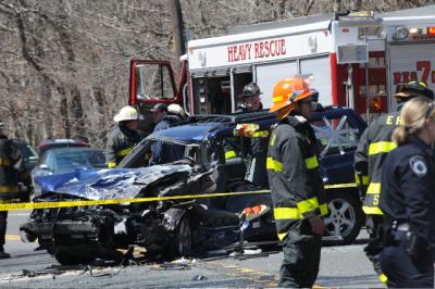 Nicholas S. Spoerl, the defendant, was the driver of a Subaru and was airlifted to Stony Brook University Hospital after a head-on collision with a work truck on Route 114 in East Hampton on April 16.