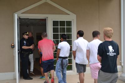 Defendants arrested in a drunken driving sweep were led into East Hampton Town Justice Court on Sunday morning.