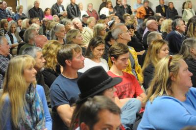 In a crowd of about 300, by a show of hands, opponents of a proposed town law to establish a rental registry outweighed the supporters, though the 45 speakers were more split down the middle.