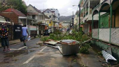 Residents on the island of Dominica dealing with the damage caused by Hurricane Maria.