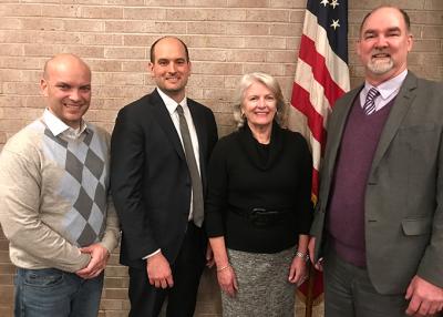 Councilman David Lys, Andrew Strong, Councilwoman Sylvia Overby, and Supervisor Peter Van Scoyoc are among the East Hampton Democratic Committee’s selections for elective office this year. Mr. Strong is the committee's candidate for town justice.