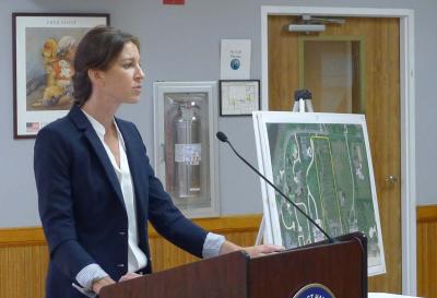 Elizabeth Schmid, an attorney representing Loida Lewis, asked the East Hampton Village Zoning Board of Appeals to permit extensive changes to her client's property at 165 Lily Pond Lane.