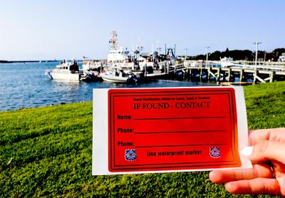 Waterproof stickers for paddle craft with the owner’s name and number help the Coast Guard determine if an abandoned vessel is cause for a full-fledged search and rescue operation.