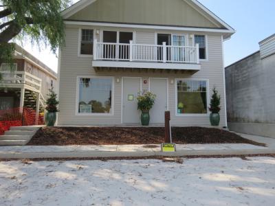 An early site plan for the building at 87 South Euclid Avenue in Montauk included a handicapped-accessible switch-back ramp, but the completed building has a ramp that instead leads to the back.