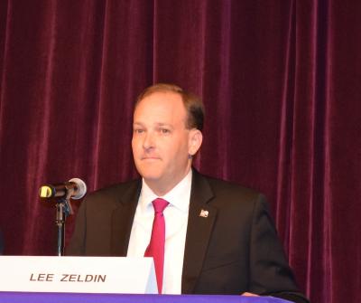 With 52.5 percent of the vote in Tuesday's race to represent the First Congressional District, Lee Zeldin will head back to Congress for a third term