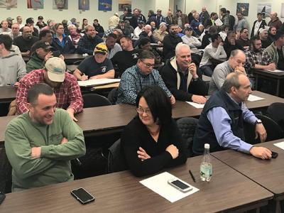 Some 200 party and charter boat captains crammed a conference room at Stony Brook University last week to rail against a proposal to lower recreational black sea bass limits in New York waters.