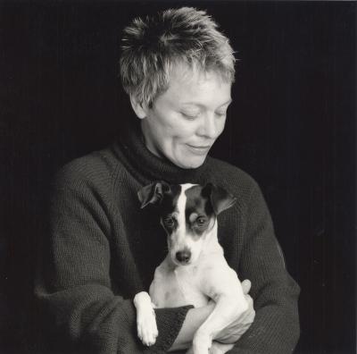 Laurie Anderson and her dog Lolabelle