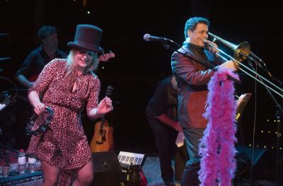 Nancy Atlas and Clark Gayton at Bay Street Theater last year