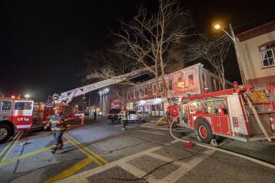 Firefighters were able to quickly locate and contain a fire at 126 Main Street in Sag Harbor on Tuesday night.