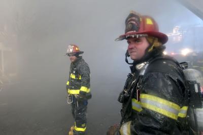 About 150 firefighters from 16 departments across the East End fought the fire on Main Street in Sag Harbor on Dec. 16.