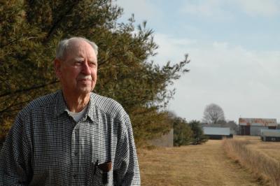 Richard G. Hendrickson, seen here in 2007, has been a volunteer United States Cooperative weather observer since 1930.