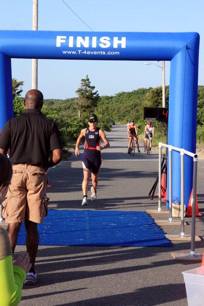 Annette MacNiven won the Turbo-Tri here over the foreshortened I-Tri program’s course at Maidstone Park on June 16.