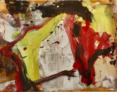 "Untitled I," an oil on newpaper work by Willem de Kooning, sold for $60,000 at auction on Sunday.