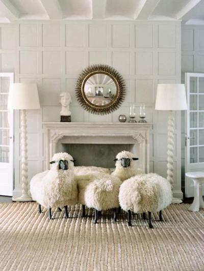 Claude and Francois-Xavier Lalanne’s sheep sculptures “Moutons de Laine,” which were once in Reed and Delphine Krakoff's East Hampton house, will be sold as part of an upcoming auction at Sotheby’s.