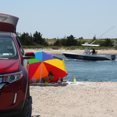 While East Hampton Town Trustees want both vehicle access points at Maidstone Park Beach in East Hampton to remain, many agreed that one had been widened and should be narrowed.