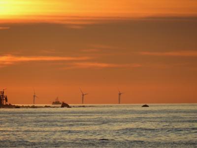 Deepwater Wind's Block Island Wind Farm, seen from Montauk, was the first offshore wind installation in the United States. The Danish company acquiring Deepwater built the world’s first offshore wind farm in 1991.