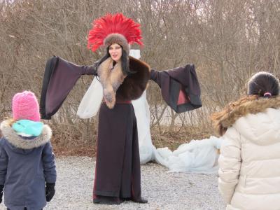 A scene from last year's edition of "Zima!", a theatrical interactive winter journey taking place in Montauk on Saturday.