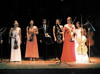 Members of Shattered Glass, a string ensemble, took a bow at the end of their performance at the Montauk School on Saturday night. It was the last program planned by the late Ruth Widder, and the last concert of the Music for Montauk series.