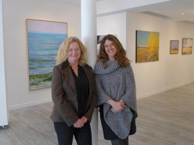 Sally Breen and Andrea McCafferty in their new space, The White Room gallery in Bridgehampton