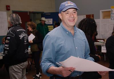 Perry Gershon, the Democratic candidate for Congress in the New York First District, voted on Tuesday morning in East Hampton, where long lines at some polling places were reported.