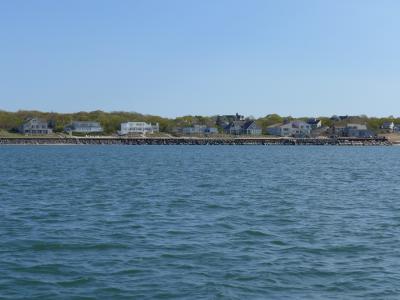 A view of Soundview Drive and Captain Kidd's Path from the water