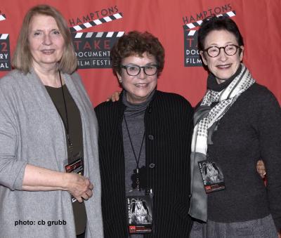 Susan Froemke, Jackie Lofaro, and Terrie Sultan at the Hamptons Take 2 Film Festival