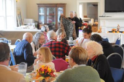 The community Thanksgiving dinner at the East Hampton Presbyterian Church brings together many people throughout East Hampton.