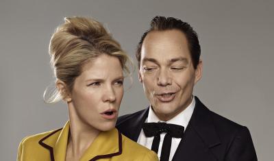 Kelli O'Hara as Despina and Christopher Maltman as Don Alfonso in "Cosi Fan Tutti"