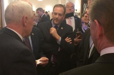 Representative Lee Zeldin meeting Vice President Mike Pence in Washington earlier this year