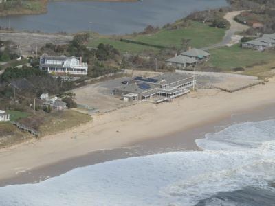 Main Beach pavilion from the air on Tuesday.