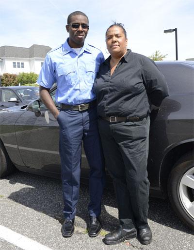 Charlene Peele, right, with her son, Alex, will be without a car soon when one provided by Mortimer Zuckerman’s insurance company is taken away.