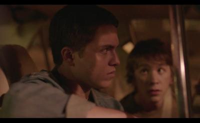 Dylan Blue, left, who grew up in Water Mill, has a supporting role in "The Preppie Connection," as the friend of the film's protagonist, played by Thomas Mann.