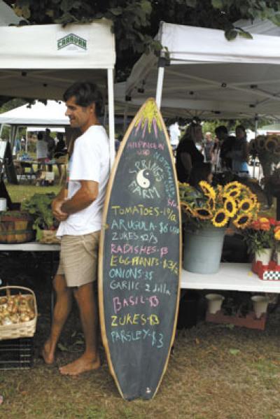 A couple of stops at farmers markets, such as this one in Springs, can be enough to stock the kitchen for the week.