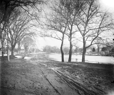 Main Street, East Hampton, in the age of horse and buggy. And mud. Lots of mud.