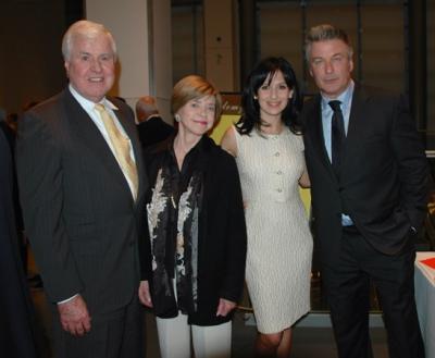 Thomas Twomey, left, seen with his wife, Judith Hope, and Alec Baldwin and his wife Hilaria Baldwin, at a Guild Hall dinner in New York City in March. Mr. Twomey and Ms. Hope were good friends of the Clintons.