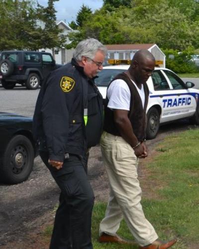 Bronte E. O’Neal as he was led into East Hampton Town Justice Court on Thursday.