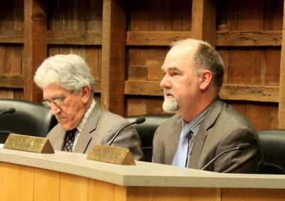 Peter Van Scoyoc, right, will run for town supervisor in November. Larry Cantwell, left, will not seek re-election.