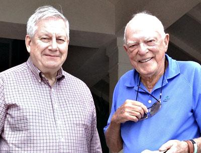 John Tepper Marlin and Charlie Miner, now 92, in Vero Beach, Fla., in February.