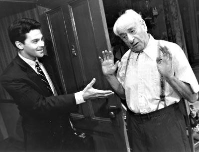 David Alan Basche and Eli Wallach in a scene from Jeff Baron’s play “Visiting Mr. Green” at the Union Square Theatre in New York.