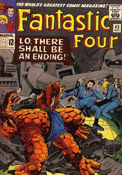 Frank Vespe’s copy of Fantastic Four #43, from October 1965, rescued from a basement turned pond.